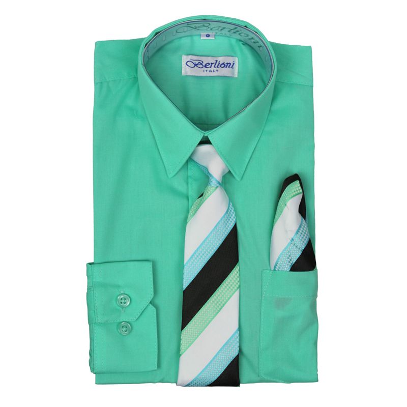 Boy's Dress Shirt/Necktie/Hanky | N°736 ...
